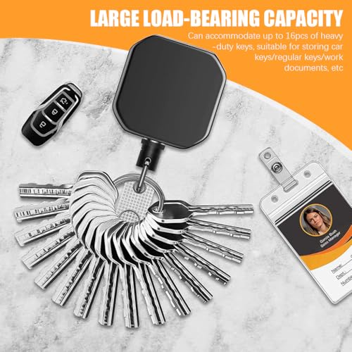 ZORBES® Retractable Id card Holder, Keychain Badge Holder, Zinc Alloy Metal Carabiner Keychain 26.7 inches Retractable Steel Wire Reel Design Utility Carabiner Keyring for Keys, Badge, Cards 3 PCS ZORBES® Retractable Id card Holder, Keychain Badge Holder, Zinc Alloy Metal Carabiner Keychain 26.7 inches Retractable Steel Wire Reel Design Utility Carabiner Keyring for Keys, Badge, Cards 3 PCS
